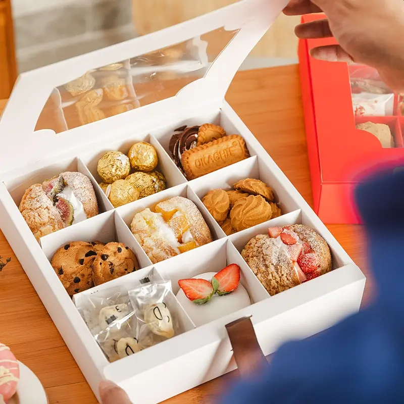 Square Disposable Take Away Food Containers Bakery Packaging Boxes