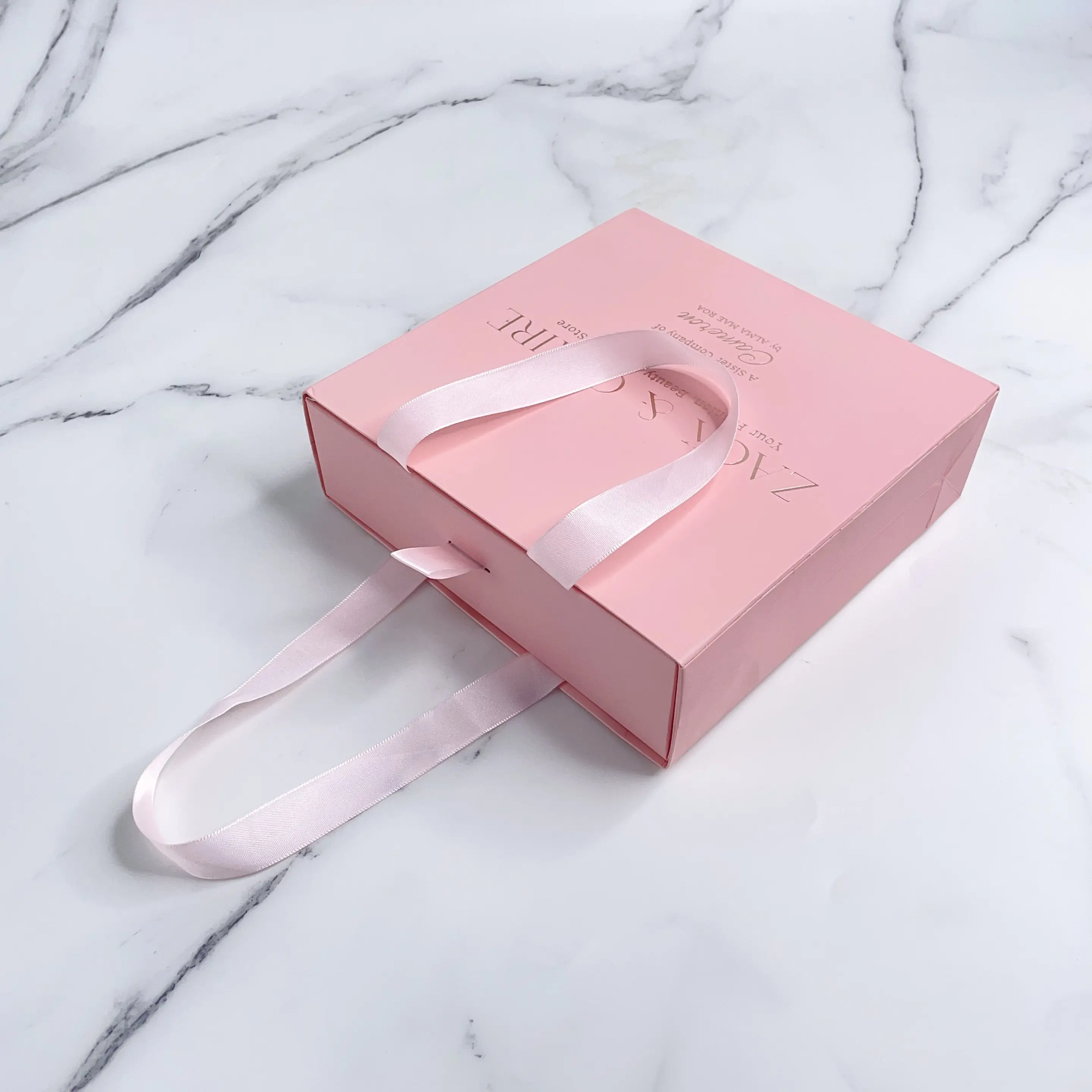 Wig Packaging Pink Box With Ribbon for Bundles,Wigs,Hair Extensions,Virgin Human Hair Bundles Weave Wig Boxes For Hair Packaging