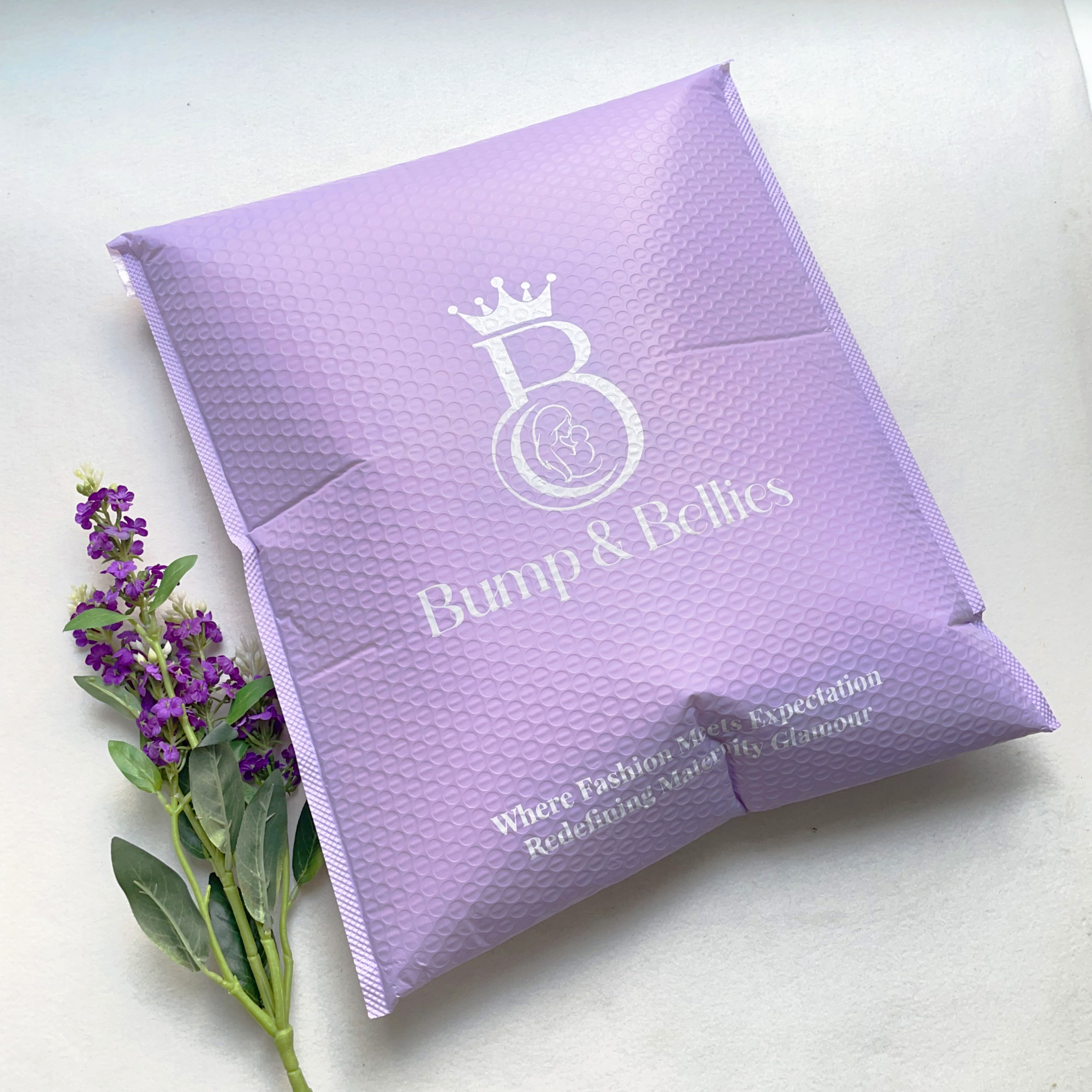 Matte purple bubble shipping mailing bag with logo custom Featured Image