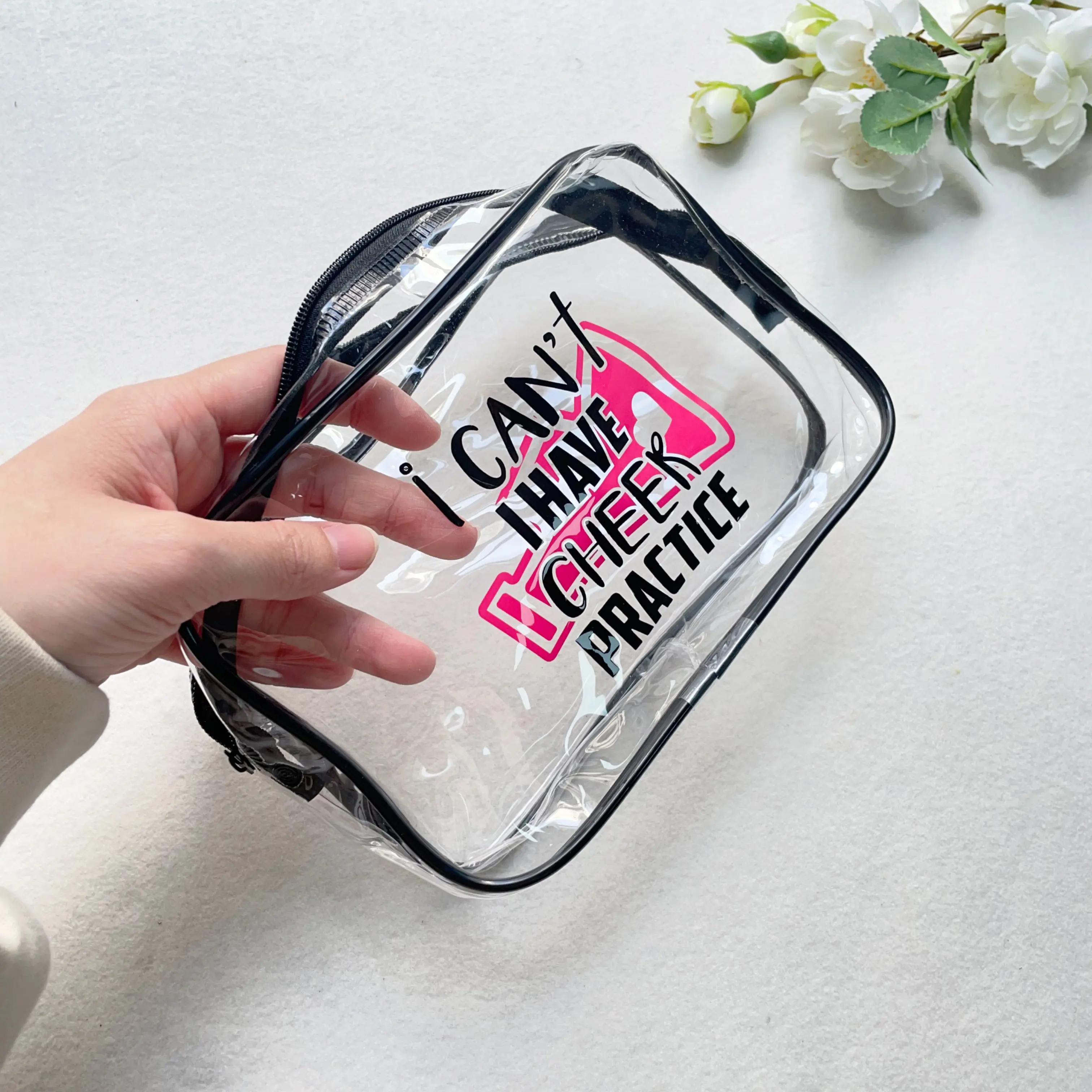 Custom Logo Waterproof Clear PVC Zipper Bag For...