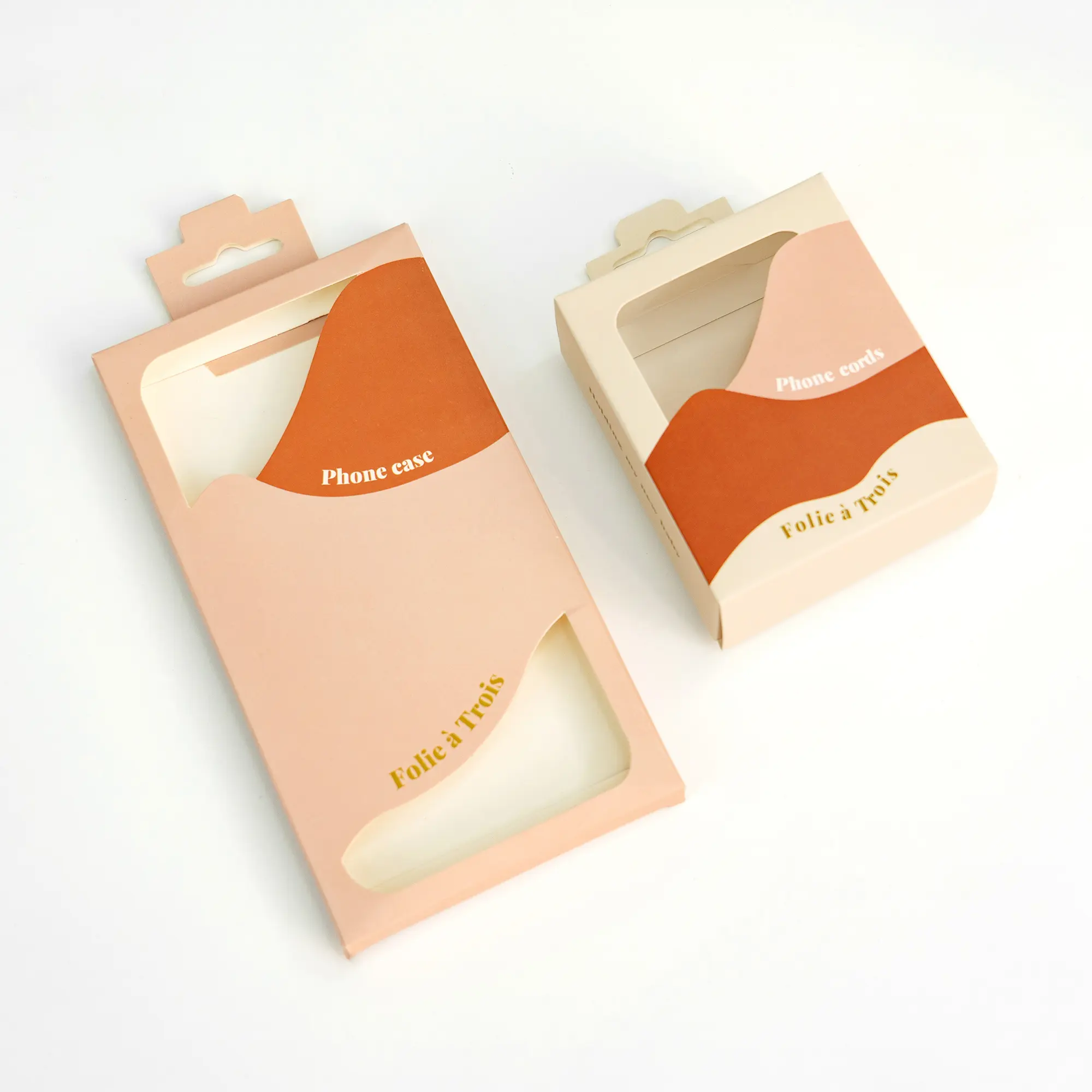 Custom phone case electronic products packaging foldable paper boxes